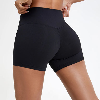 Hearuisavy Running Sports Shorts Women Buttock Lift Gym Leggings Women Cycling Slim Fit Workout Shorts High Waist Yoga Shorts - Smarsty