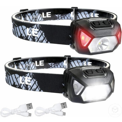 6 Modes Usb Rechargeable Headlamp IPX4 Waterproof Headlight Flashlights LED Head Lamp With Red Green Light For Outdoor Fishing by Smarsty