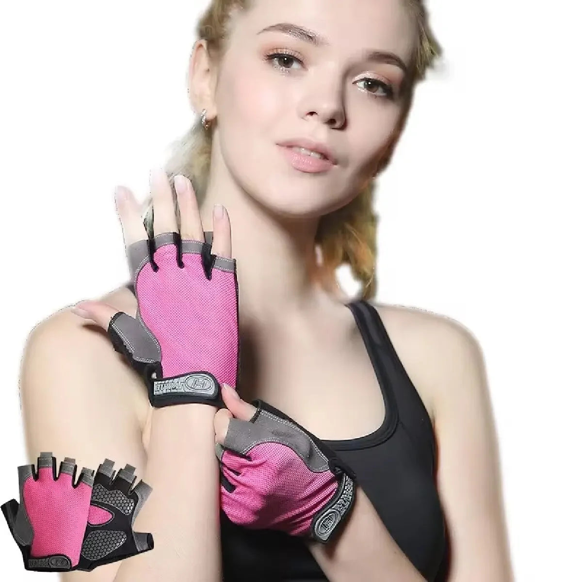 Breathable Anti Slip Fingerless Cycling Gloves for Men Women - Smarsty