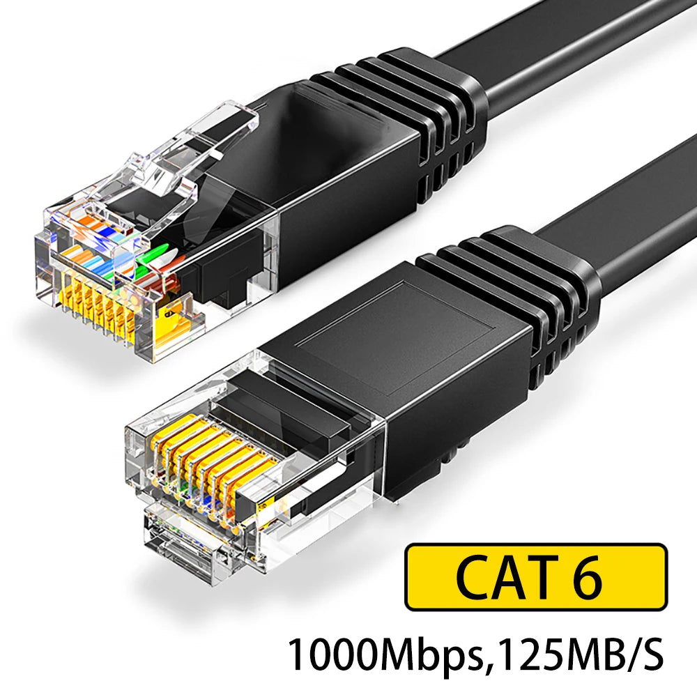 High Speed Cat6 Flat Ethernet Cable 1000Mbps - Smarsty