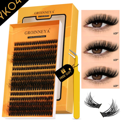 GROINNEYA DIY Fluffy Lash Clusters Kit for Volume - Smarsty