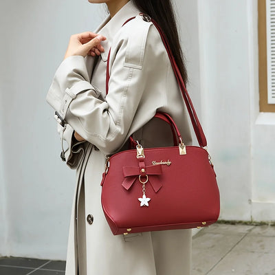 Elegant Bowknot Shoulder Bag With Multiple Compartments - Smarsty