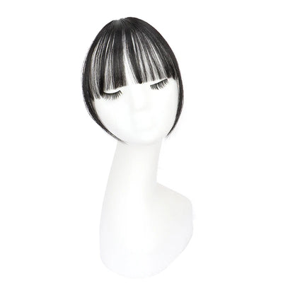 Synthetic Fake Invisible Air Bangs Hair Extension Front Fringes Hairpiece Black Brown Hair Accessories for Women - Smarsty
