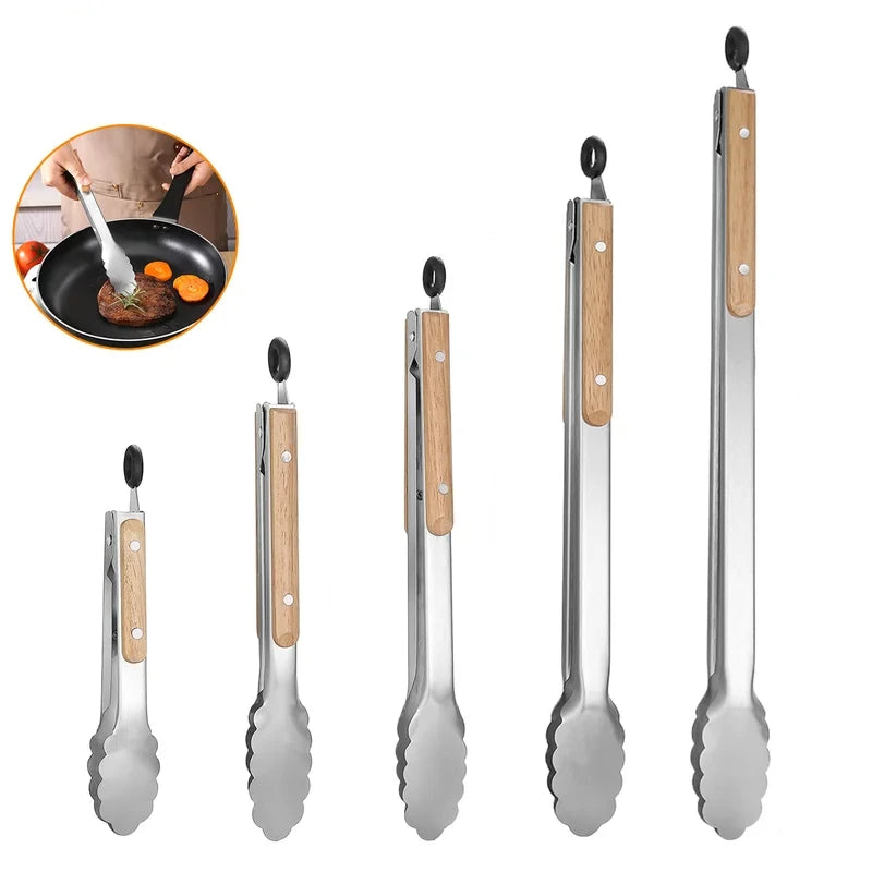 Leeseph Heavy Duty Stainless Steel Kitchen Tongs - Smarsty