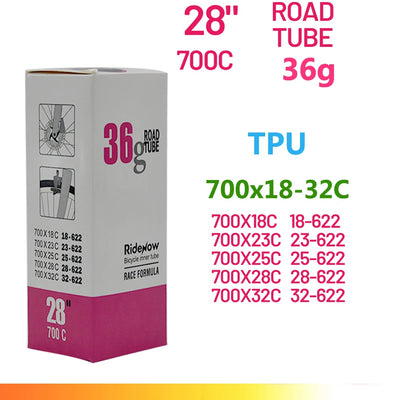 RideNow TPU Bike Inner Tube 700C 700x18 23 25 28 32 35 37 40 47C Road Bicycle Tire MTB Bike Camera 29x1.5 1.75 1.9 pneu aro - Smarsty