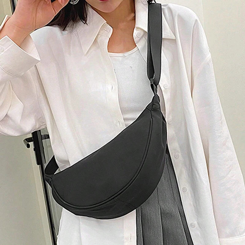 Dumpling Shaped Single Shoulder Bag Crossbody Style - Smarsty