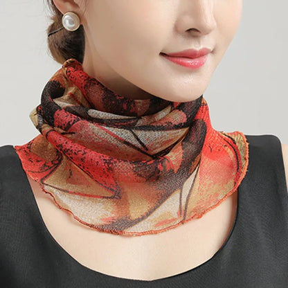 Women Chiffon Sunscreen Scarf Lightweight UV Protection - Smarsty