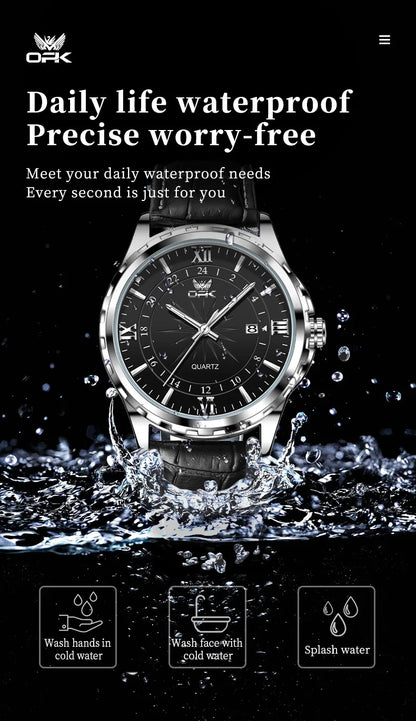 OPK Steel Belt Dual Calendar Men's Quartz Watch - Smarsty