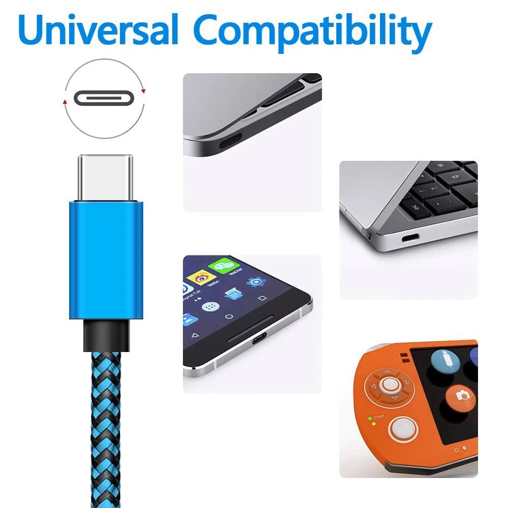 Nylon Braided USB Type C Cable for Fast Charging - Smarsty