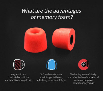 KZ Memory Foam Ear Tips for Ultimate Comfort and Noise Isolation - Smarsty
