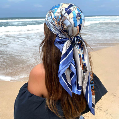 Luxury Silk Satin Hijab Scarf For Women Square Shawl - Smarsty