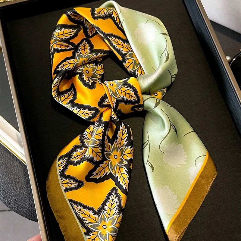 Luxury Silk Scarf Women Satin Shawl Sun Protection Wrap - Smarsty