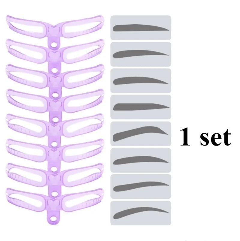 Reusable 8 In 1 Eyebrow Stencil Set for Perfect Brows - Smarsty
