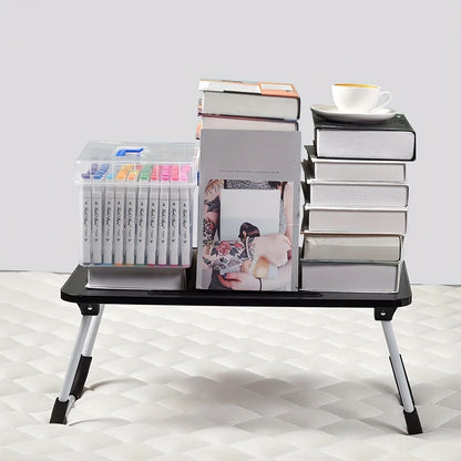 Portable Laptop Bed Desk - Foldable Table Computer Desk - With Cup Holder and Drawer - Suitable for Use on Beds Sofas or Floors