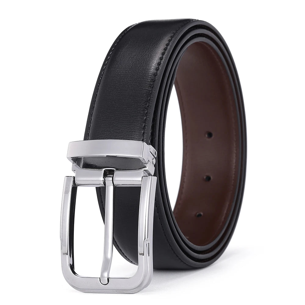 Men's Leather Cowskin Belt High Quality Fashion Waist Strap - Smarsty