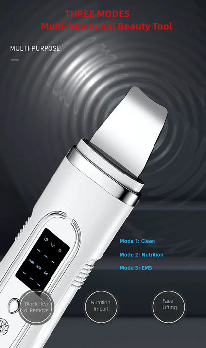 Ultrasonic Skin Scrubber for Deep Cleansing and Rejuvenation - Smarsty