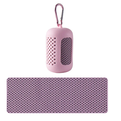 Portable Circular Silicone Wrapped Cold Towel Cooling Towel Quick Drying Polyester Fiber Towels Beach Accessories Sport Fitness - Smarsty