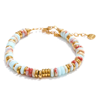 Colorful Natural Stone Beads Waterproof Bracelet for Women - Smarsty