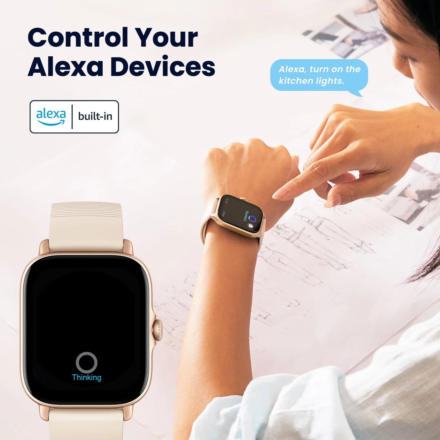 Amazfit GTS 4 Mini Smartwatch With Alexa and Heart Rate Monitor - Smarsty