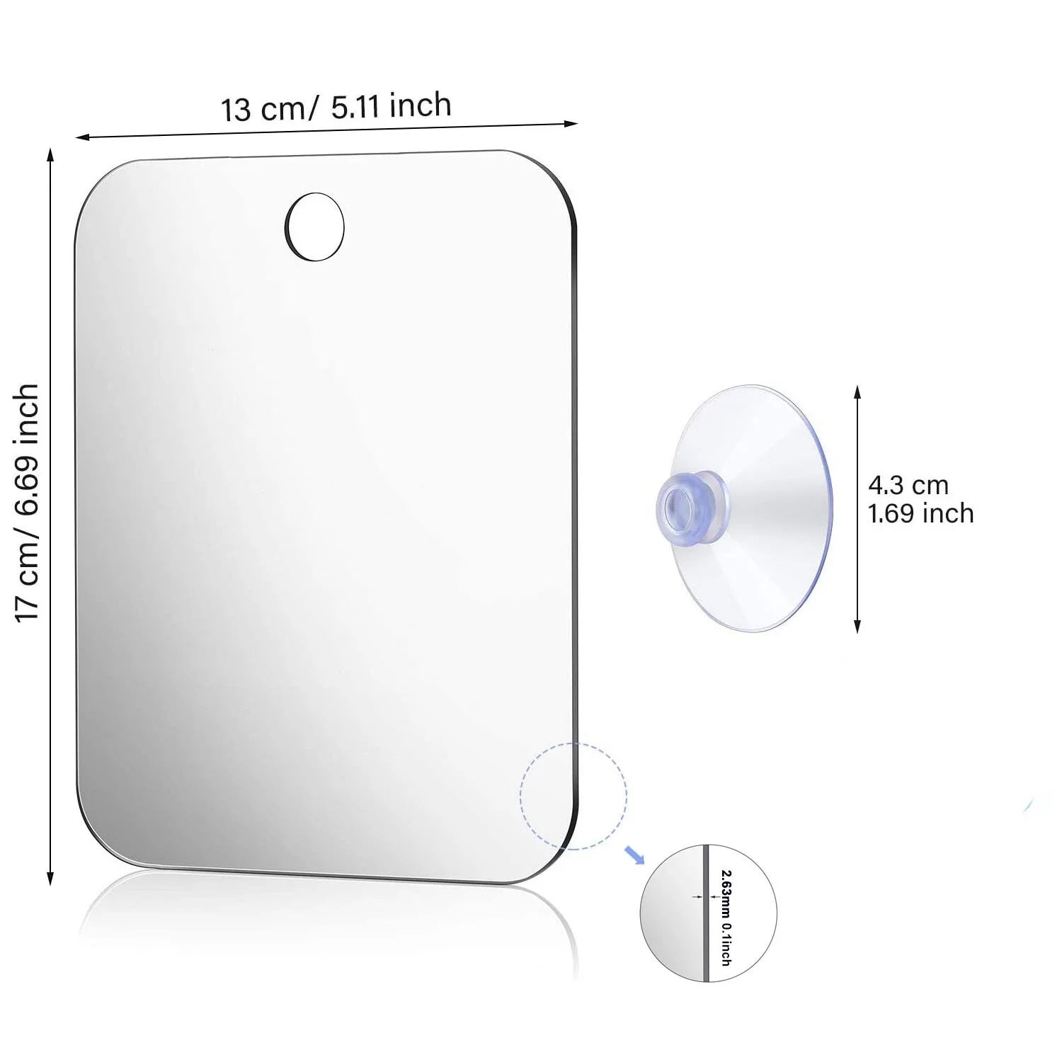 Fogless Acrylic Shower Mirror for Easy Shaving - Smarsty