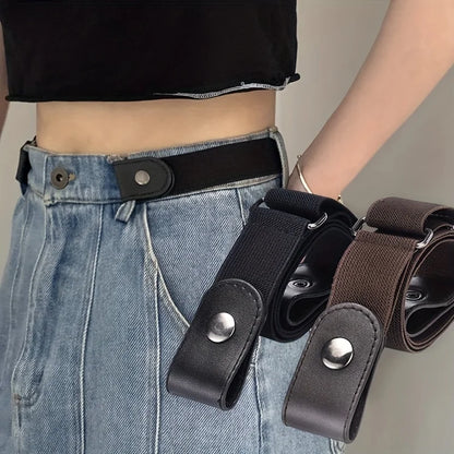 Adjustable Elastic Unisex Woven Jeans Belt Seamless - Smarsty