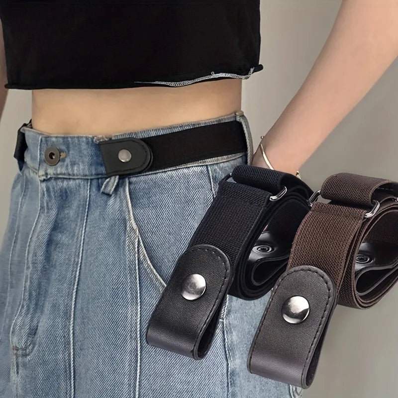 Adjustable Elastic Unisex Woven Jeans Belt Seamless - Smarsty