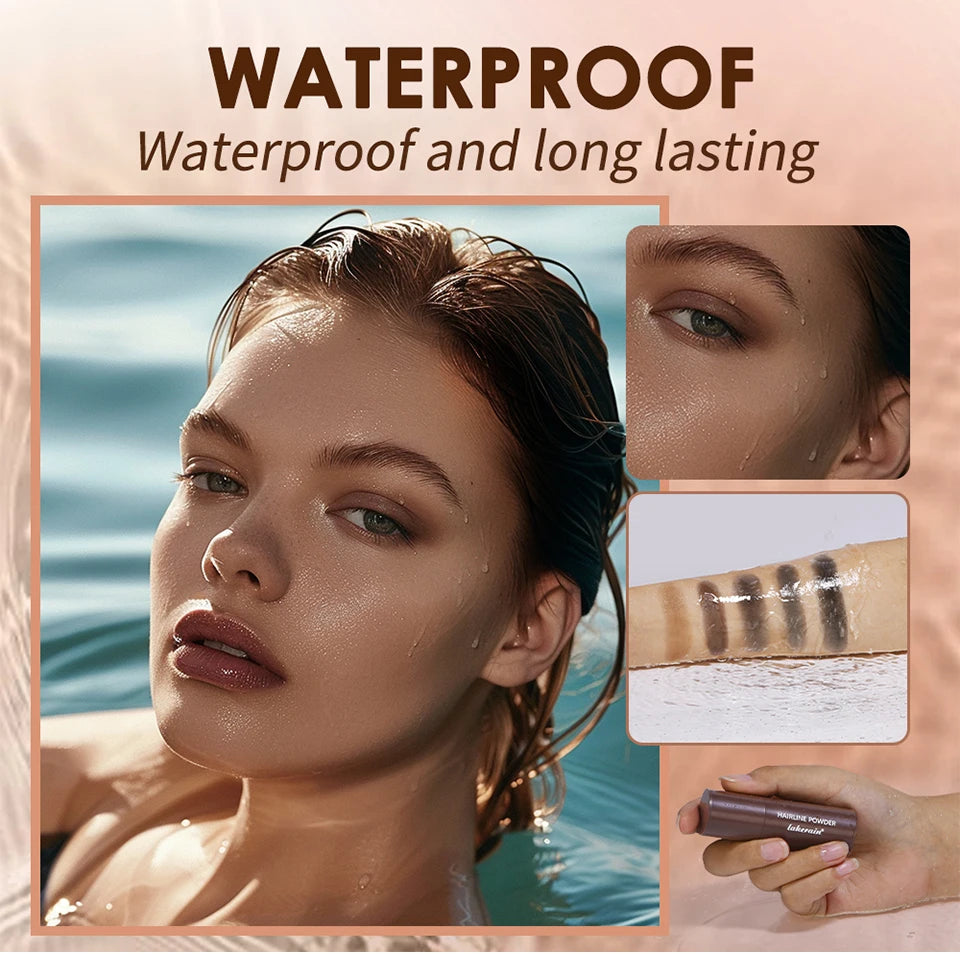 Hairline Shadow Powder Hair Waterproof Hairline Root Cover Up Natural Black Brown Eyebrow Contour Stick Repair Fill in Hair Tool - Smarsty