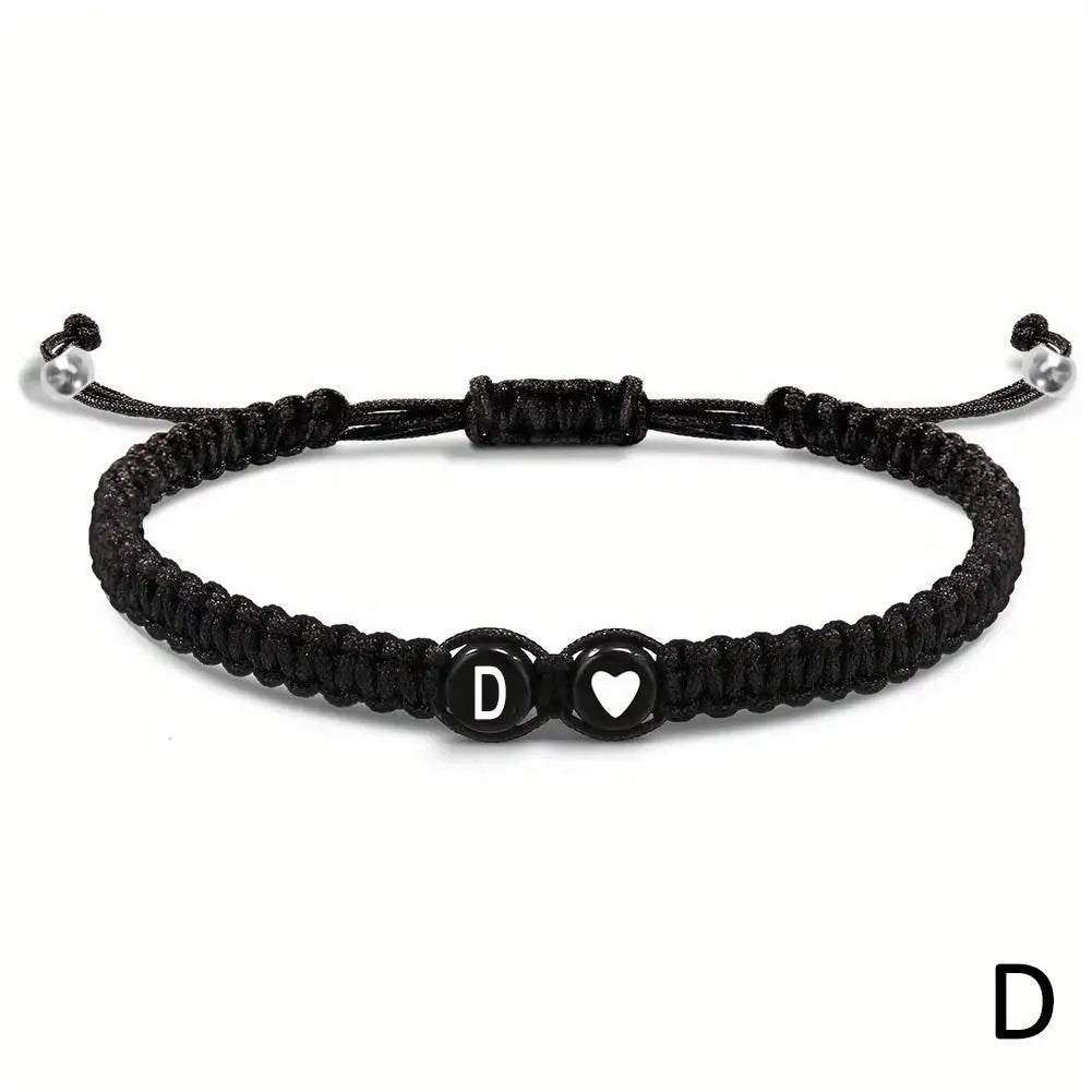 Handmade Adjustable Heart Bracelets A-Z Initials for Friendship - Smarsty