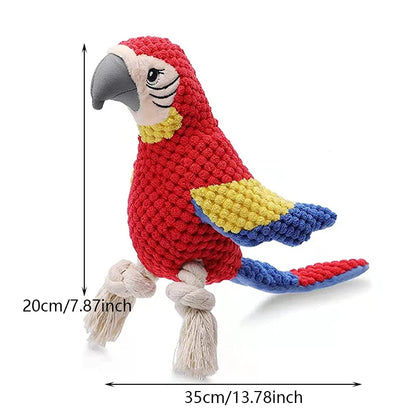 Indestructible Plush Parrot Dog Toy for All Dogs - Smarsty