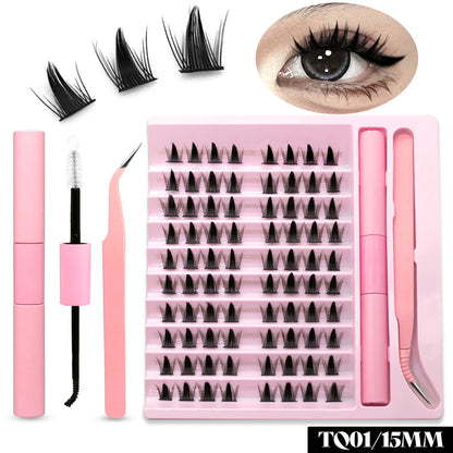 GROINNEYA DIY Eyelash Extension Kit with 280 Clusters - Smarsty