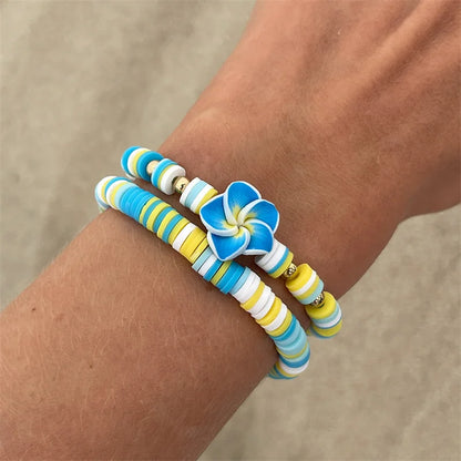 Multicolor Polymer Clay Beads Bracelets Set for Women - Smarsty