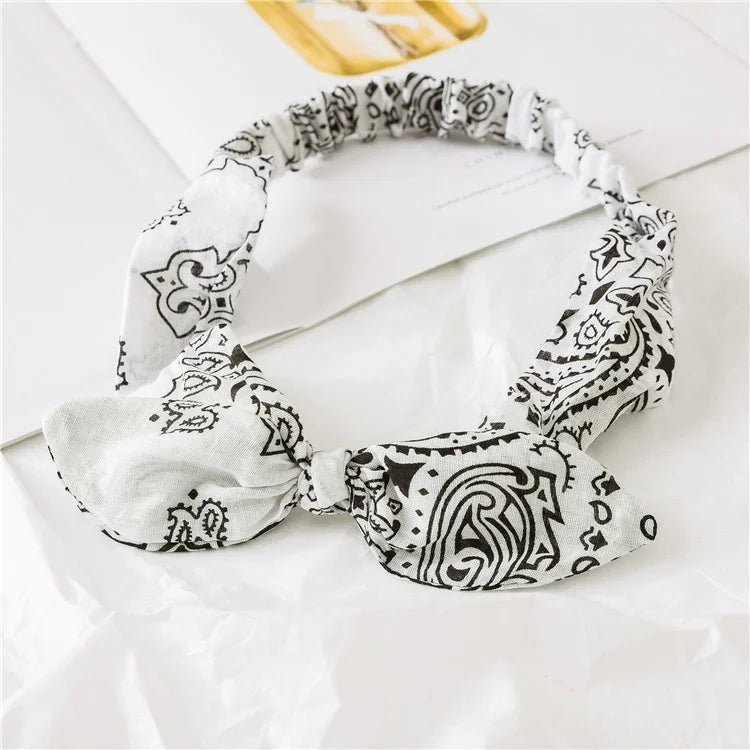 Boho Soft Elastic Headband For Women Vintage Cross Knot - Smarsty