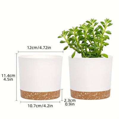 4pcs Flowerpot 5inch Removable Bottom Round Flower Pot Detachable Bottom Flower Pot Home Supplies Breathable Flower Pot