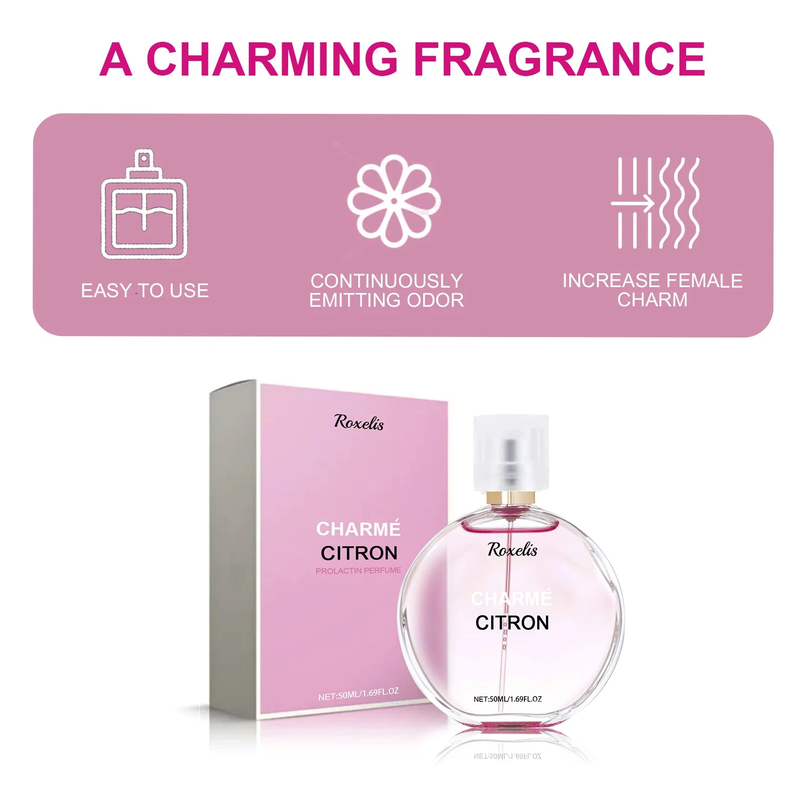Women's Perfume - Elegant Charming Floral Scent Long Lasting Fresh Mild Non-Irritating, Subtle Fragrance for Dating & Daily Wear