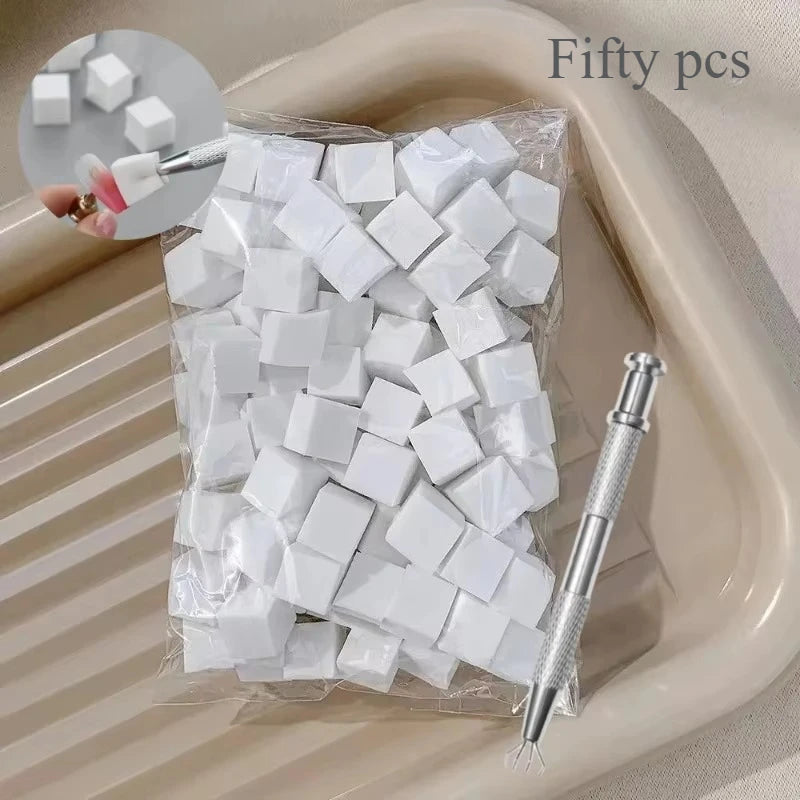 50Pcs Nail Art Sponge Set for Perfect Gradients - Smarsty