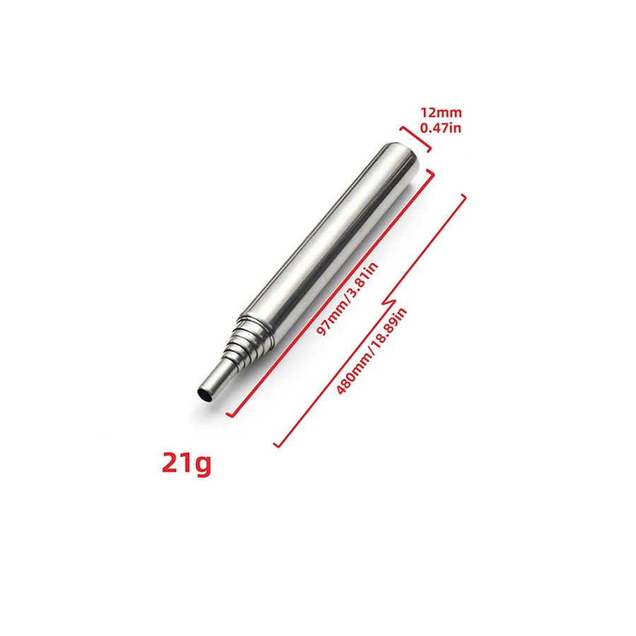 Stainless Steel Blowpipe Pocket Bellow Collapsible Air Blow Stick Campfire Fire Tool Outdoor Bushcraft Camping Hiking Cooking
