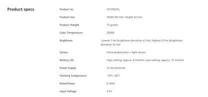 Xiaomi Mijia LED Induction Night Light with Adjustable Brightness - Smarsty