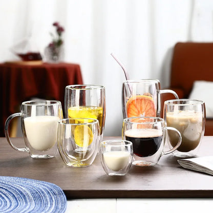 Heat Resistant Double Wall Glass Cup for Coffee and Beer - Smarsty
