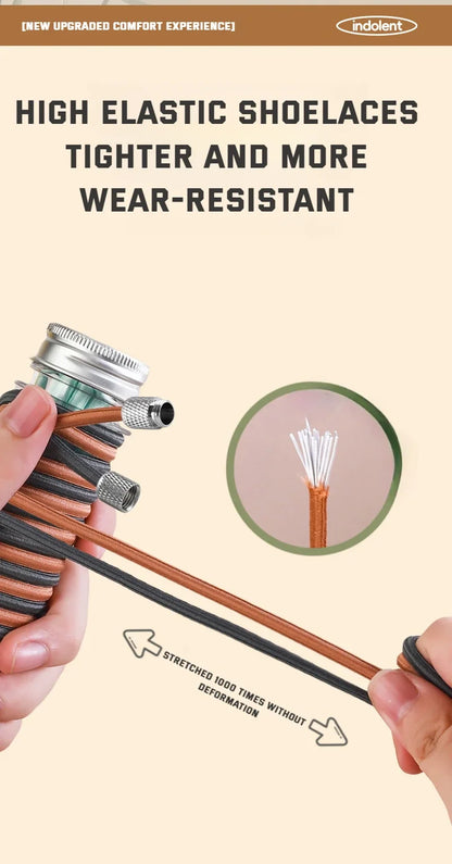 New Elastic Laces Sneakers Tennis Round Shoe laces Without ties Kids Adult No Tie Shoelace Rubber Bands Shoe Accessories - Smarsty