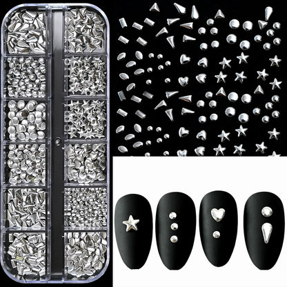 Gold Silver Caviar Bead Nail Charms for Stunning Manicures - Smarsty
