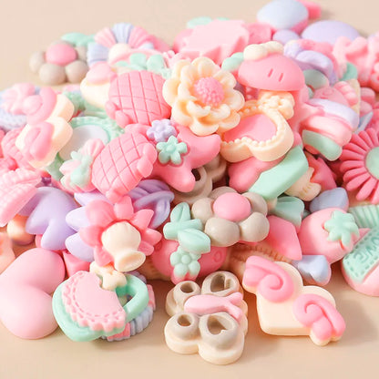 Kawaii Resin Flatback Pink Charms Pack For Diy Earrings - Smarsty
