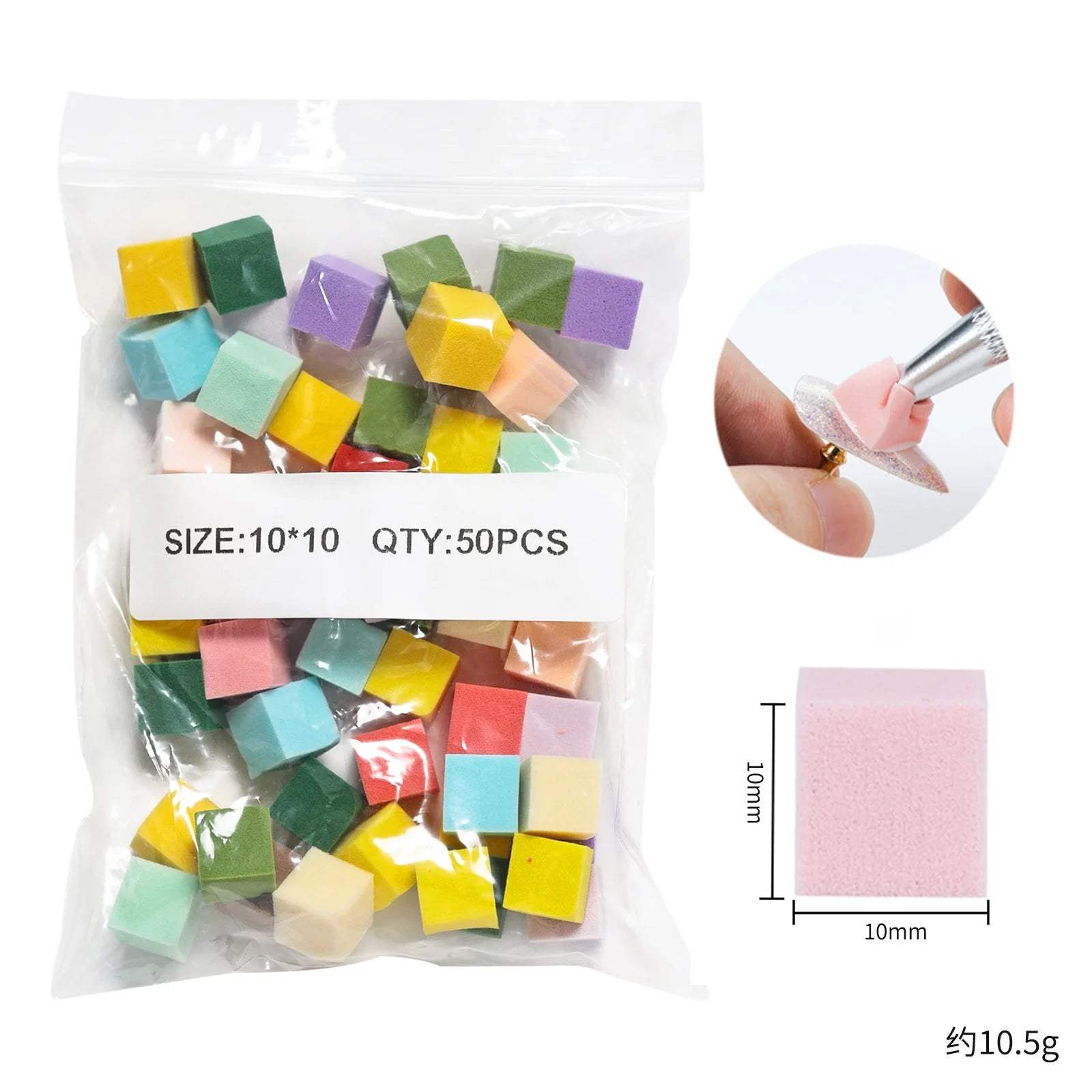 50Pcs Nail Art Sponge Set for Perfect Gradients - Smarsty