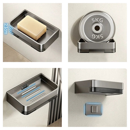 Metal Wall Mounted Soap Dish With Drainage Feature - Smarsty