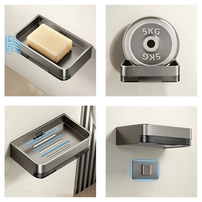 Metal Wall Mounted Soap Dish With Drainage Feature - Smarsty