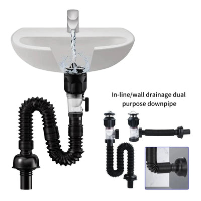 Flexible Anti-Odor Drain Pipe Set for Kitchen and Bathroom - Smarsty