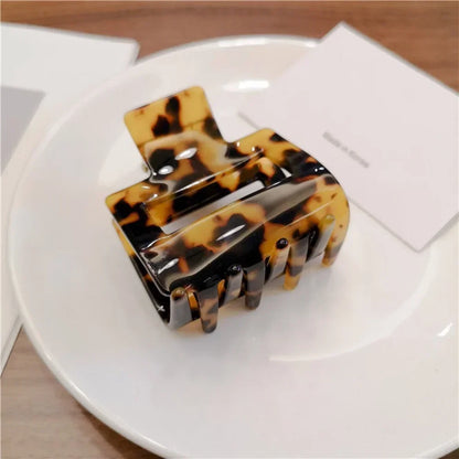Acetate Leopard Hair Claw Clip Large Geometric Hold - Smarsty
