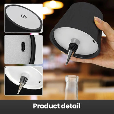 Wireless Touch Control Bottle Lamp with Dimmable Colors - Smarsty