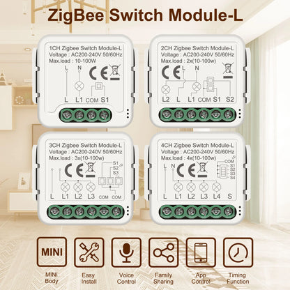 GIRIER Tuya ZigBee Smart Switch Module No Neutral Required - Smarsty