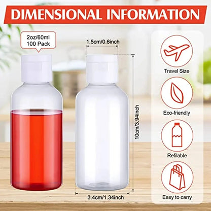 Travel Plastic Bottles Set for Liquids and Lotions - Smarsty
