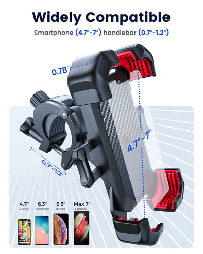 Universal Bike Phone Holder 360 Degree View Shockproof - Smarsty
